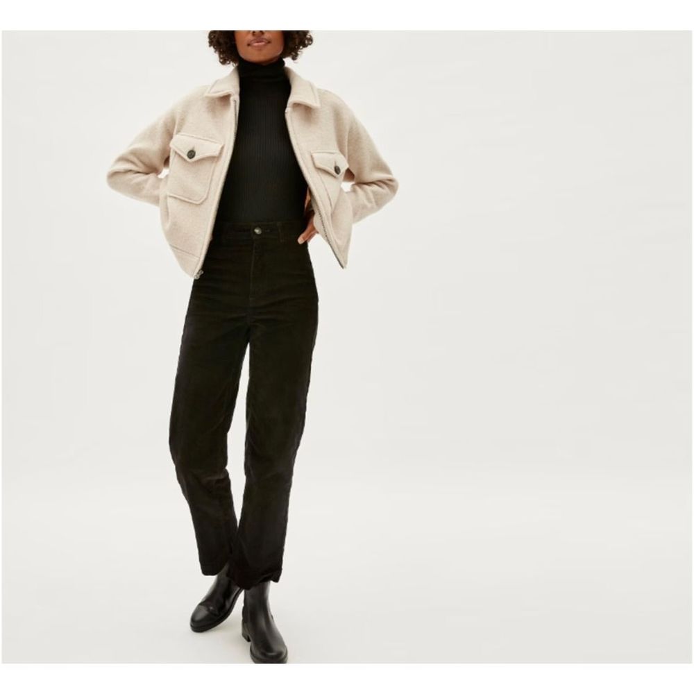 Everlane Corduroy Black Wide Leg Pants